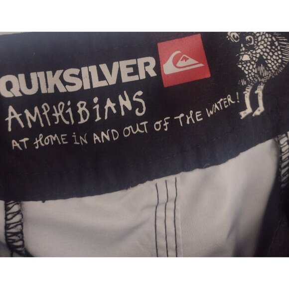 Quiksilver Amphibians Camo Black Gray Swim Surf Summer Hybrid Boardshorts Men 32 - Picture 7 of 8